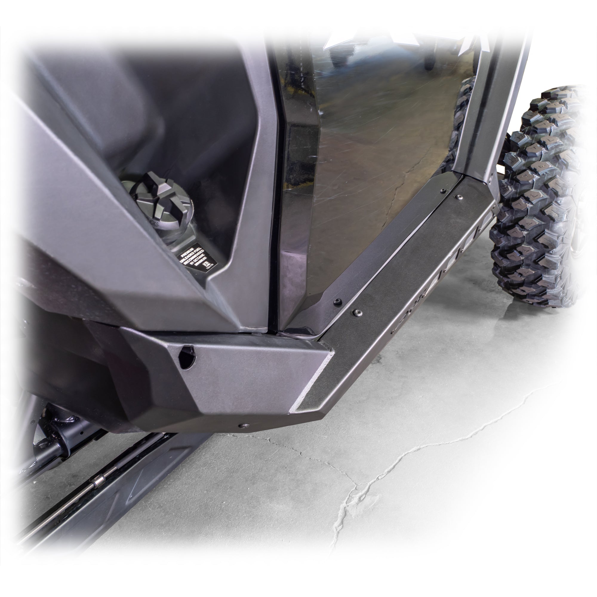 DRT Polaris RZR Pro Series 2-Seat Rock Sliders Top left side view