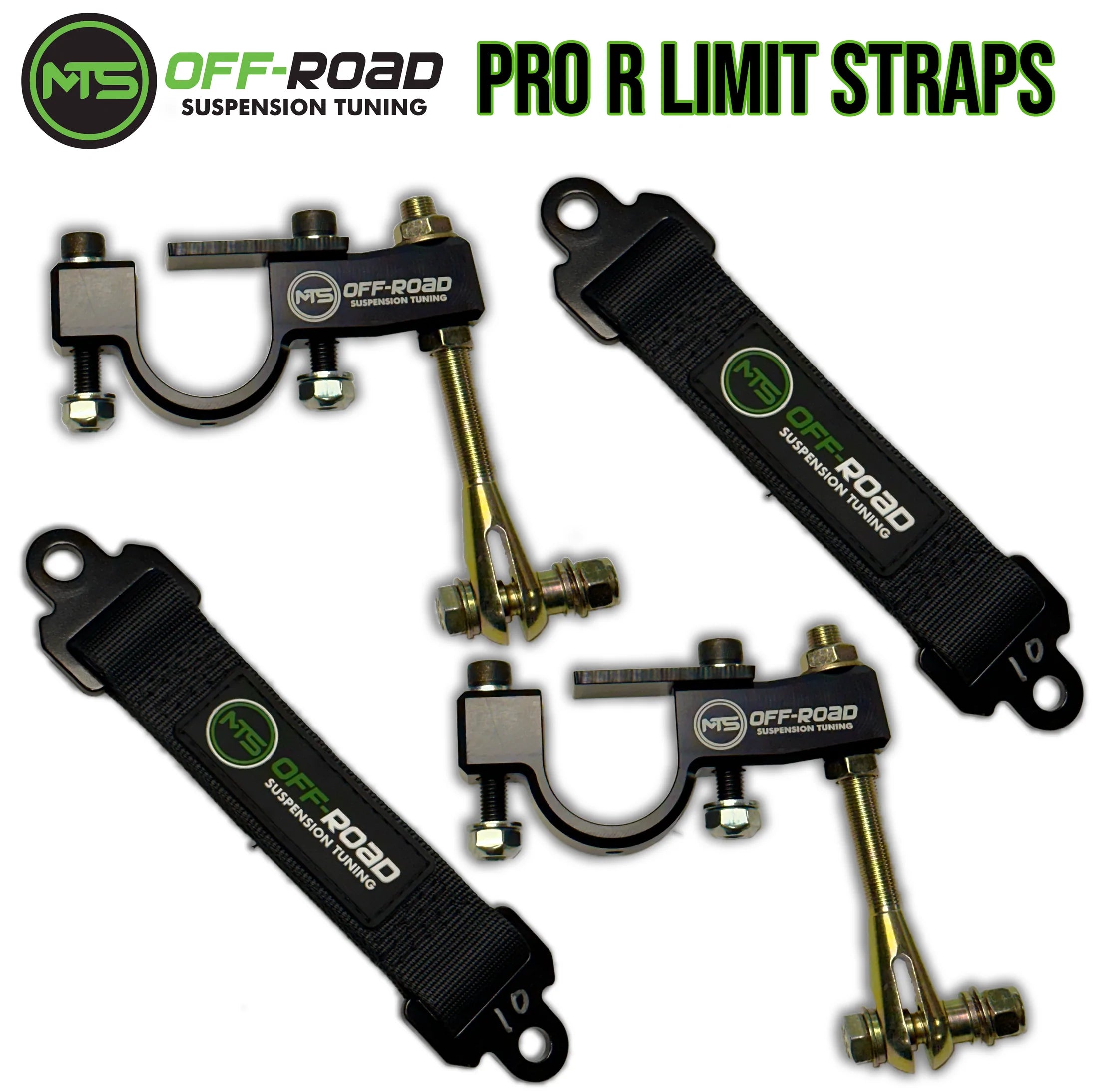 MTS OffRoad Polaris RZR Pro R/Turbo R Front Limit Straps Desert Whips