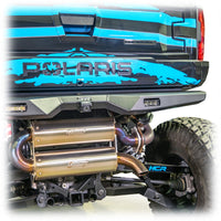 Installed view of a relocated rear camera on Polaris Xpedition