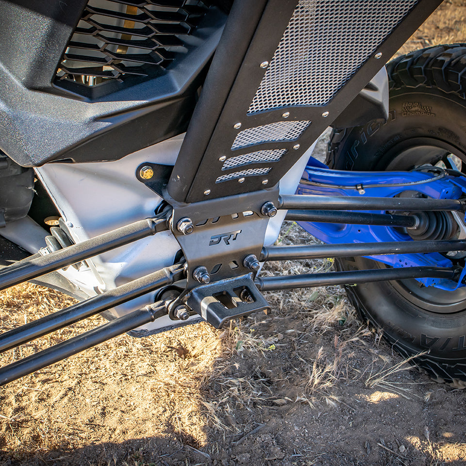 DRT Can Am Maverick X3 2017+ Dual Sheer Radius Rod Plate Full view