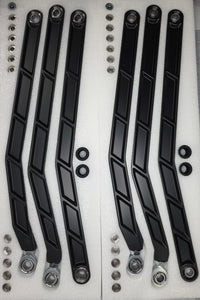 2017+ Can Am X3 Maverick Volt Billet Radius Rods Anodized Black (RS 72" Model Only)