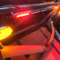 litt industries led chase bar rear facing light bar for utv rzr can am truck or overlander with 1.75" roll bar clamps mounted to trophy truck