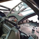 RZR Pro R cargo rack showing tie-down tie-strap points and structure