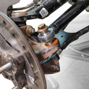 Details of a Installed tie rods on Kawasaki Teryx KRX front suspension