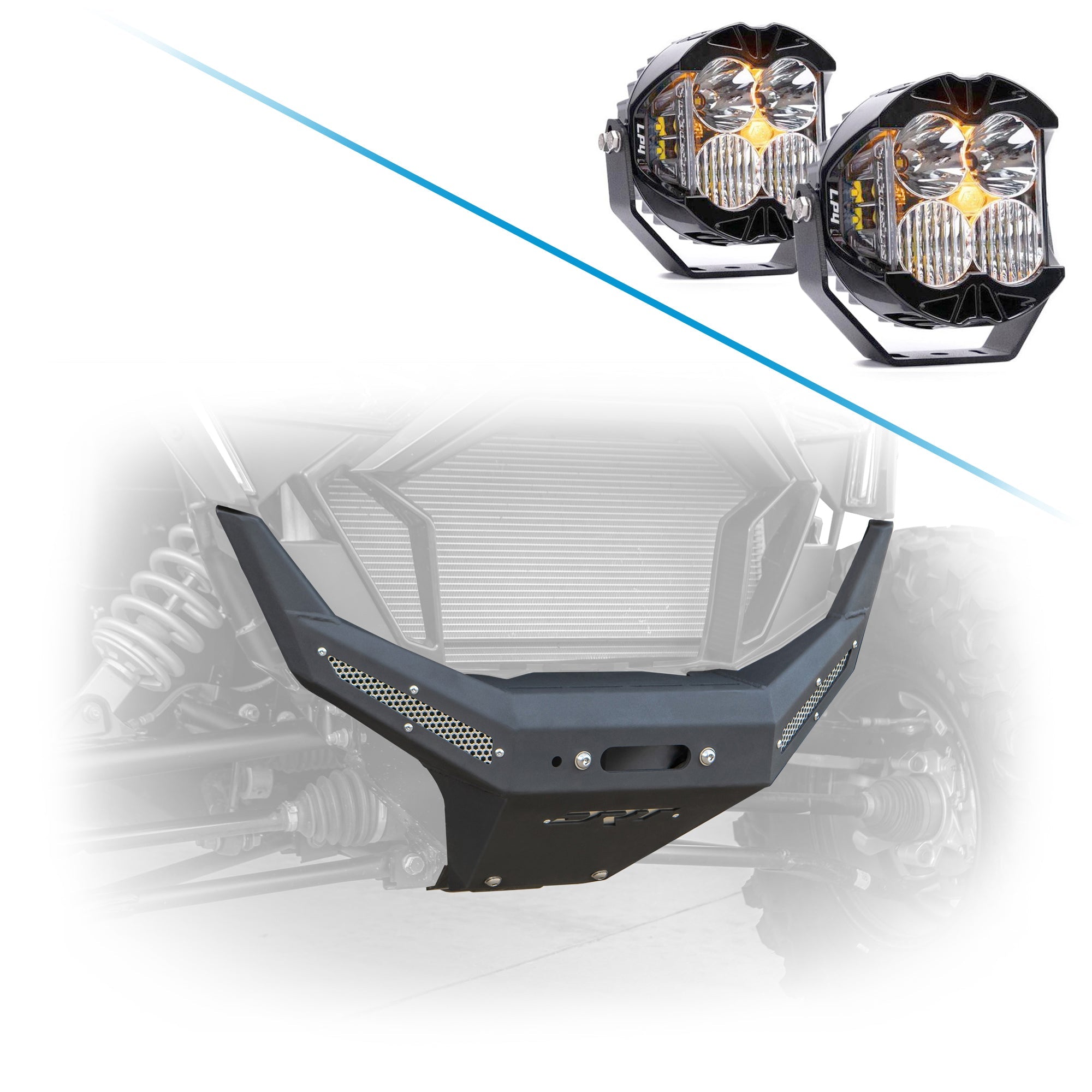 RZR Pro XP 2020-2024 Front Winch Bumper with light options.