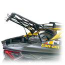 Tire carrier / adventure rack for 2024+ Maverick R, fits 35″ tire, includes assist shocks