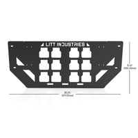litt industries dual milwaukee packout toolbox and cooler mount dimensions for polaris rzr 900 trail or 1000s with belt holders powder coated black