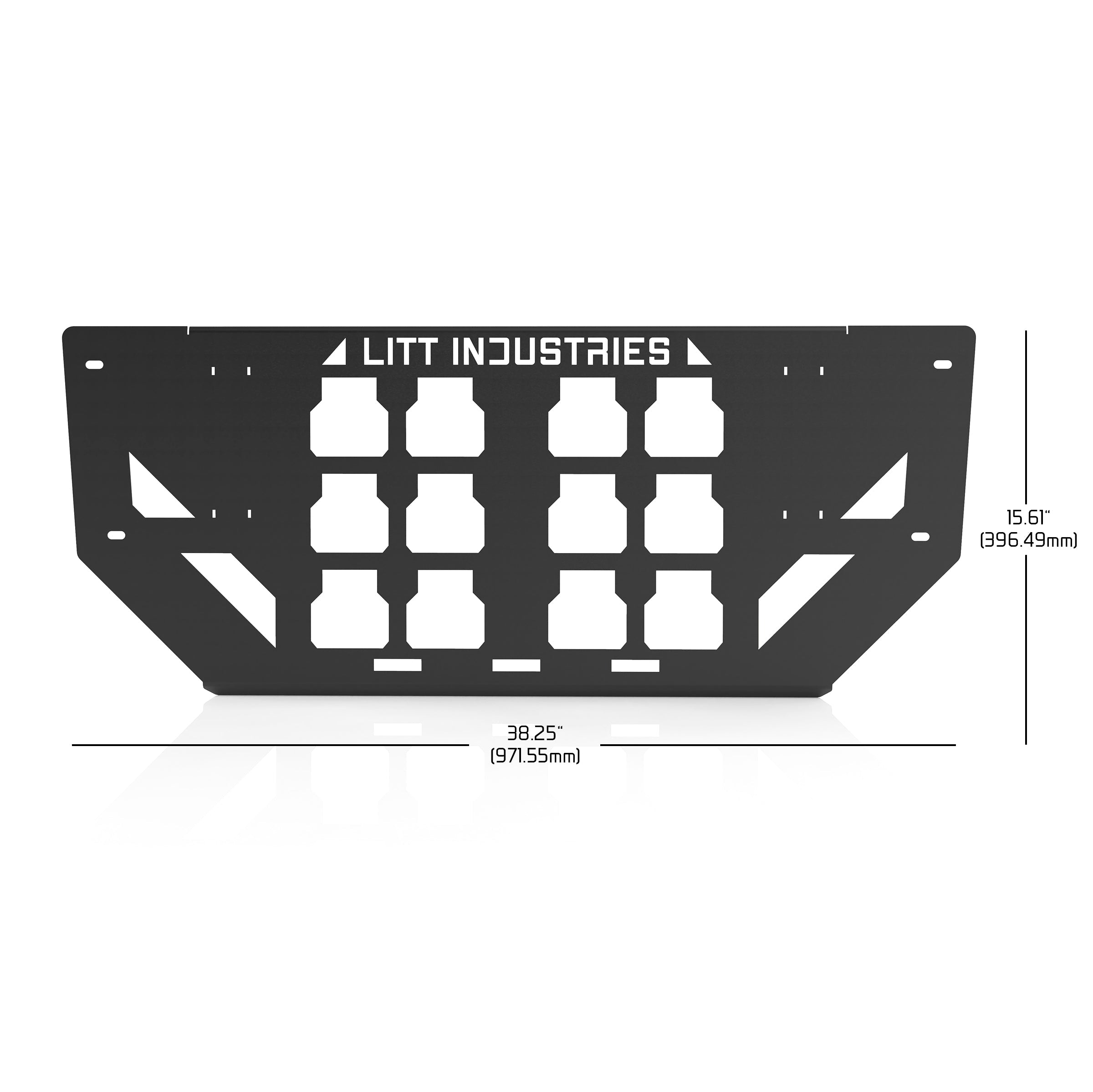 litt industries dual milwaukee packout toolbox and cooler mount dimensions for polaris rzr 900 trail or 1000s with belt holders powder coated black