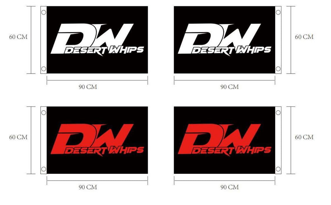 black with red lettering