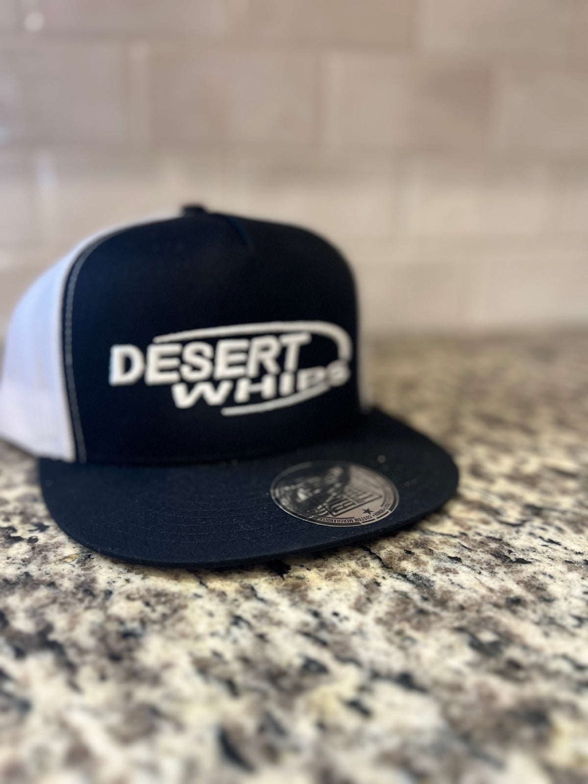 black bill/ white mesh/ white embroidery