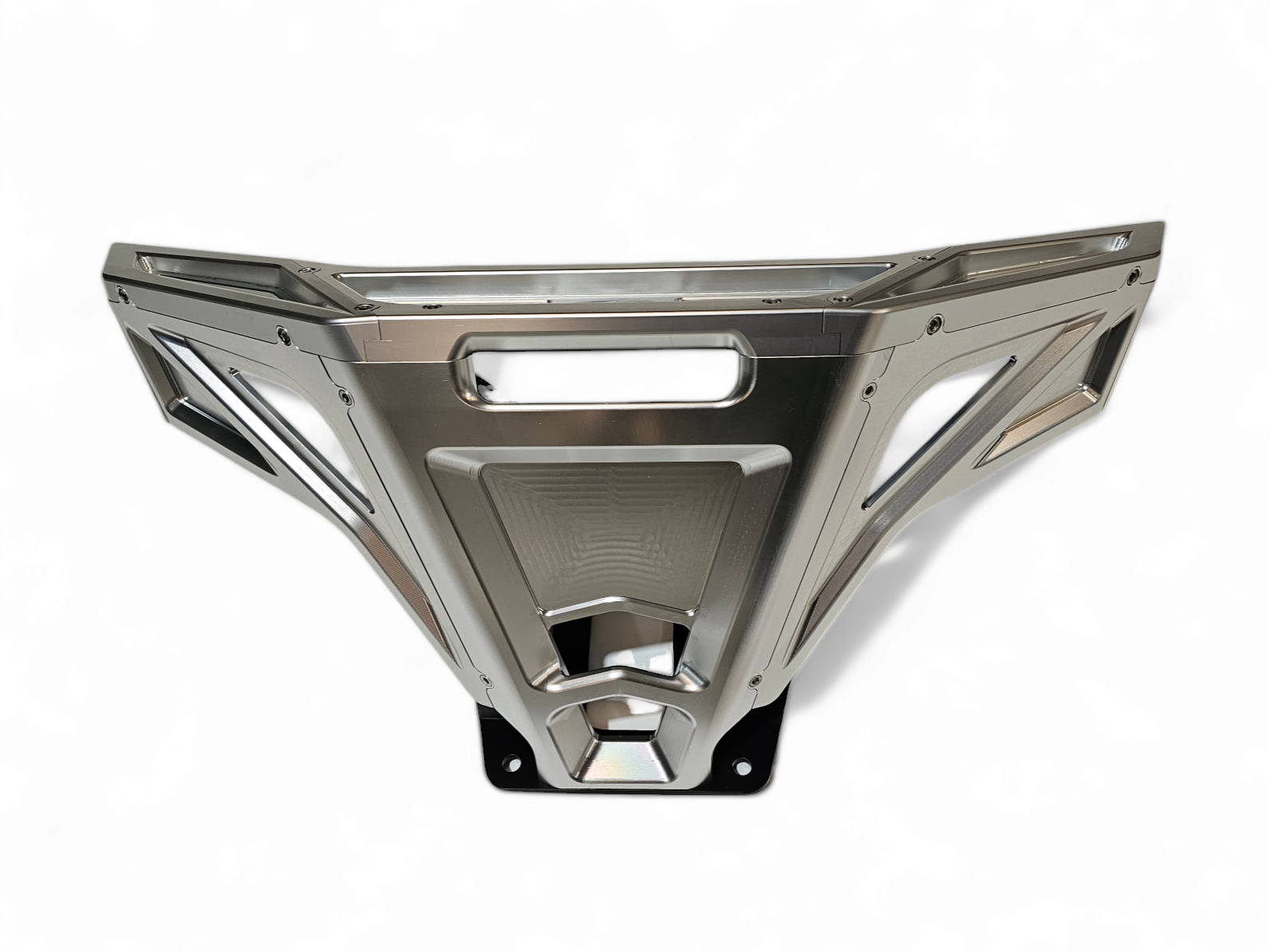 2022-2026 Polaris RZR Pro R, Pro S, Turbo R Machined Billet Front Winch Bumper (Clear Anodize)