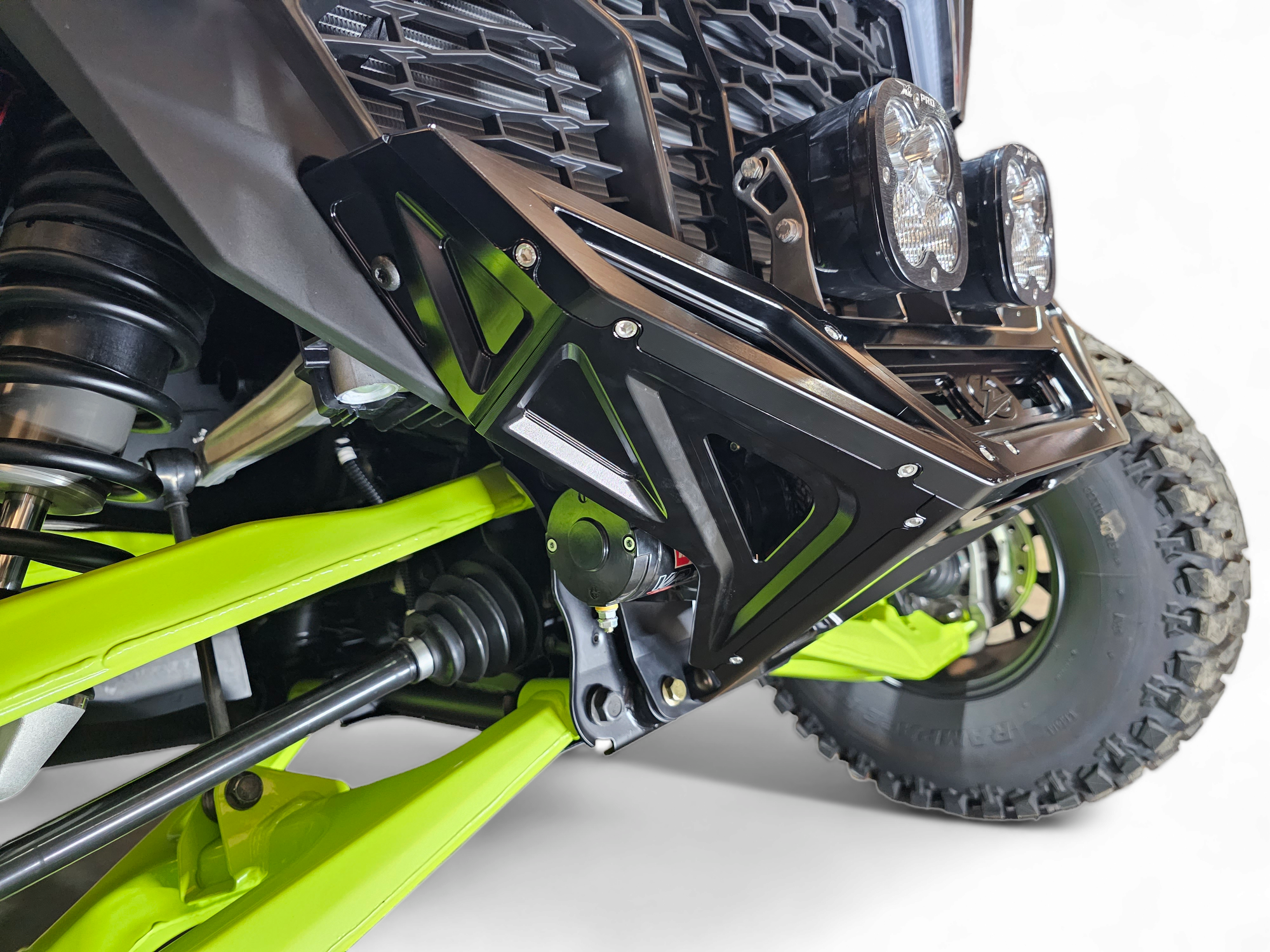 2022-2026 Polaris RZR Pro R, Pro S, Turbo R Machined Billet Front Winch Bumper (Black Anodize)