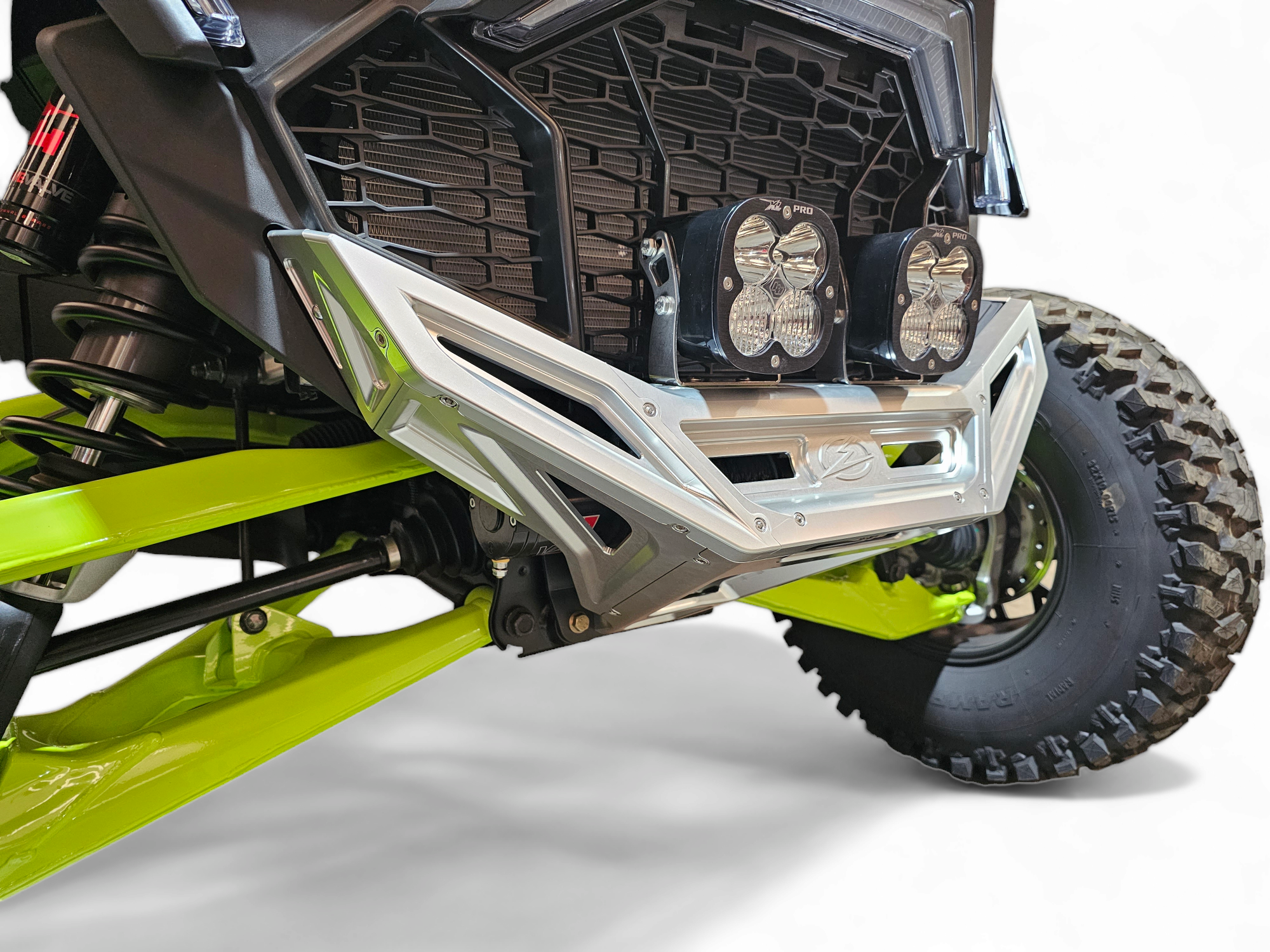 2022-2026 Polaris RZR Pro R, Pro S, Turbo R Machined Billet Front Winch Bumper (Clear Anodize)
