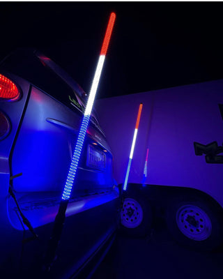 Buy red-white-blue MWhips single color Xseries bright LED whips