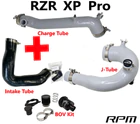 Buy grey RPM-SxS Polaris RZR Turbo R &amp; PRO XP Turbo Silicone Intake J-Tube, Charge Tube W/ BOV, &amp; Intake Tube KIT!
