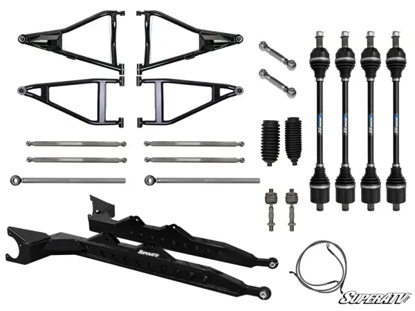 POLARIS RZR XP TURBO 3" LONG TRAVEL KIT CHROMOLY TUBED