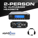 2-Person - 696 Complete Communication System - with ALPHA BASS Headsets