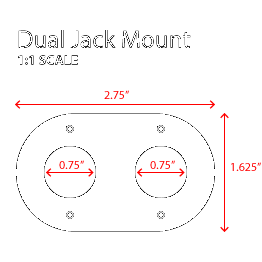 Dual Headset / Helmet Nexus Jack Flush Mount