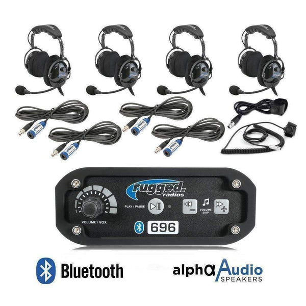 RRP696 4 Person Bluetooth Intercom System with Over the Head (OTH) Headsets